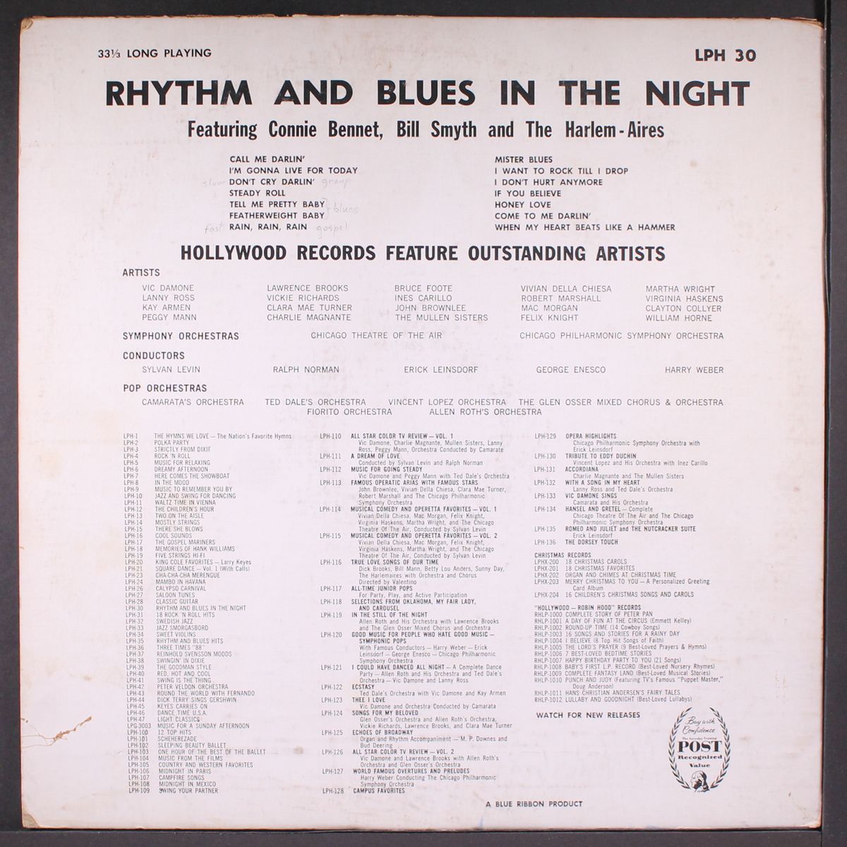 rhythm and blues in the night by CONNIE BENNETT, BILL SMYTH & HARLEM-AIRES