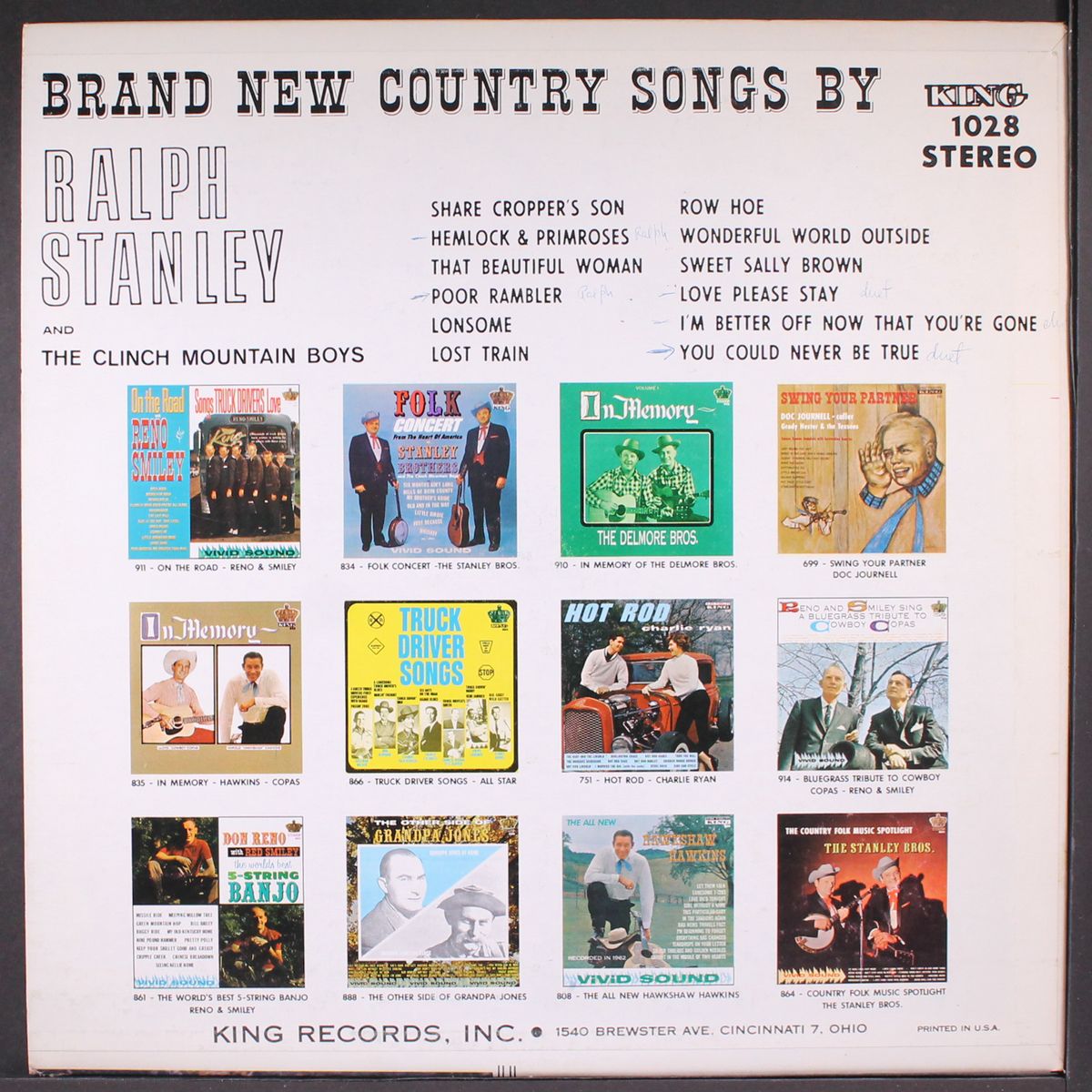 brand new country songs by by RALPH STANLEY