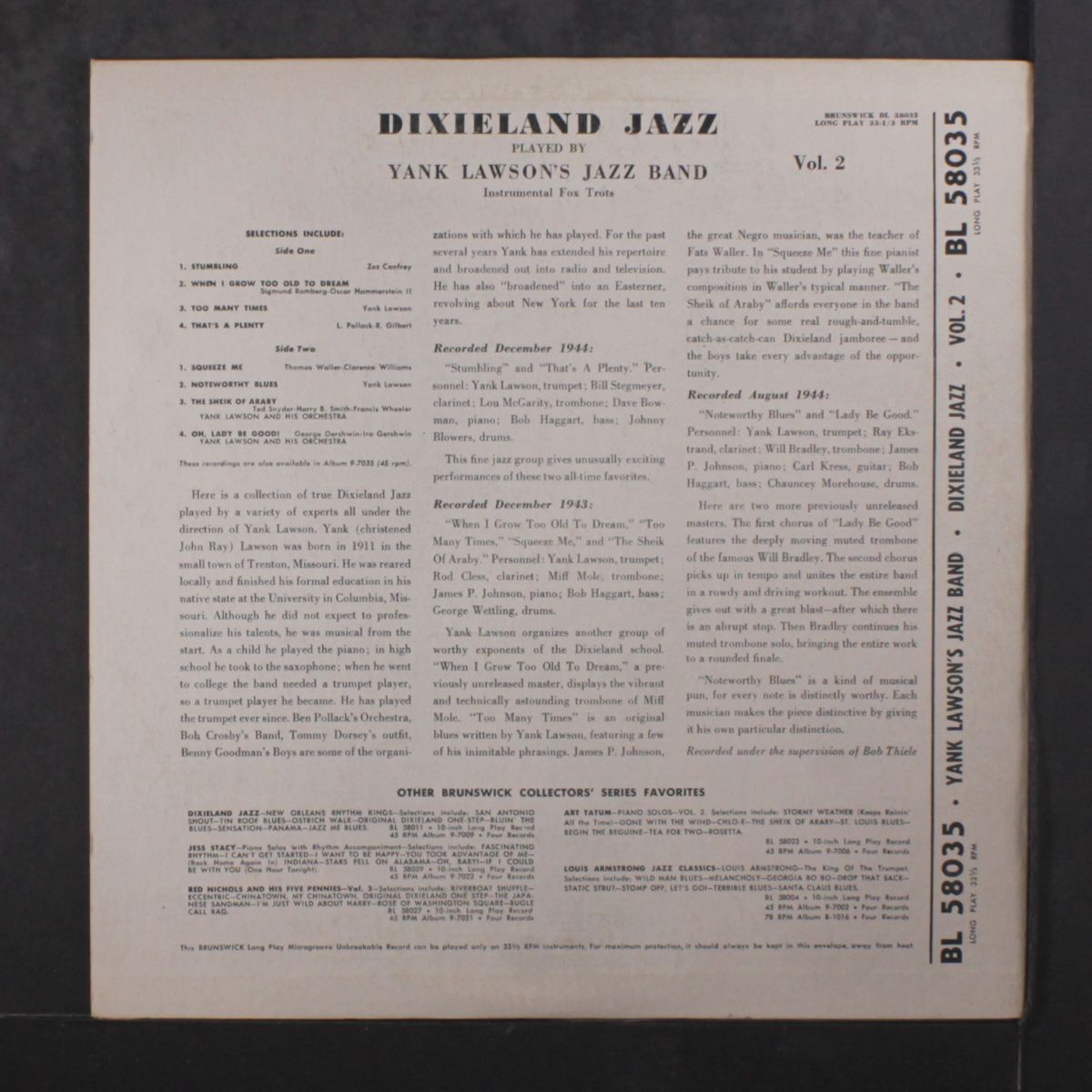 dixieland jazz, vol. 2 by YANK LAWSON