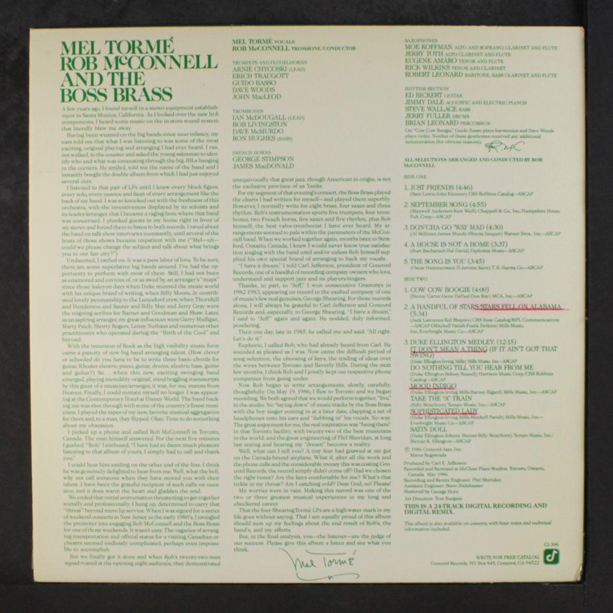 and the boss brass by MEL TORME, ROB MCCONNELL
