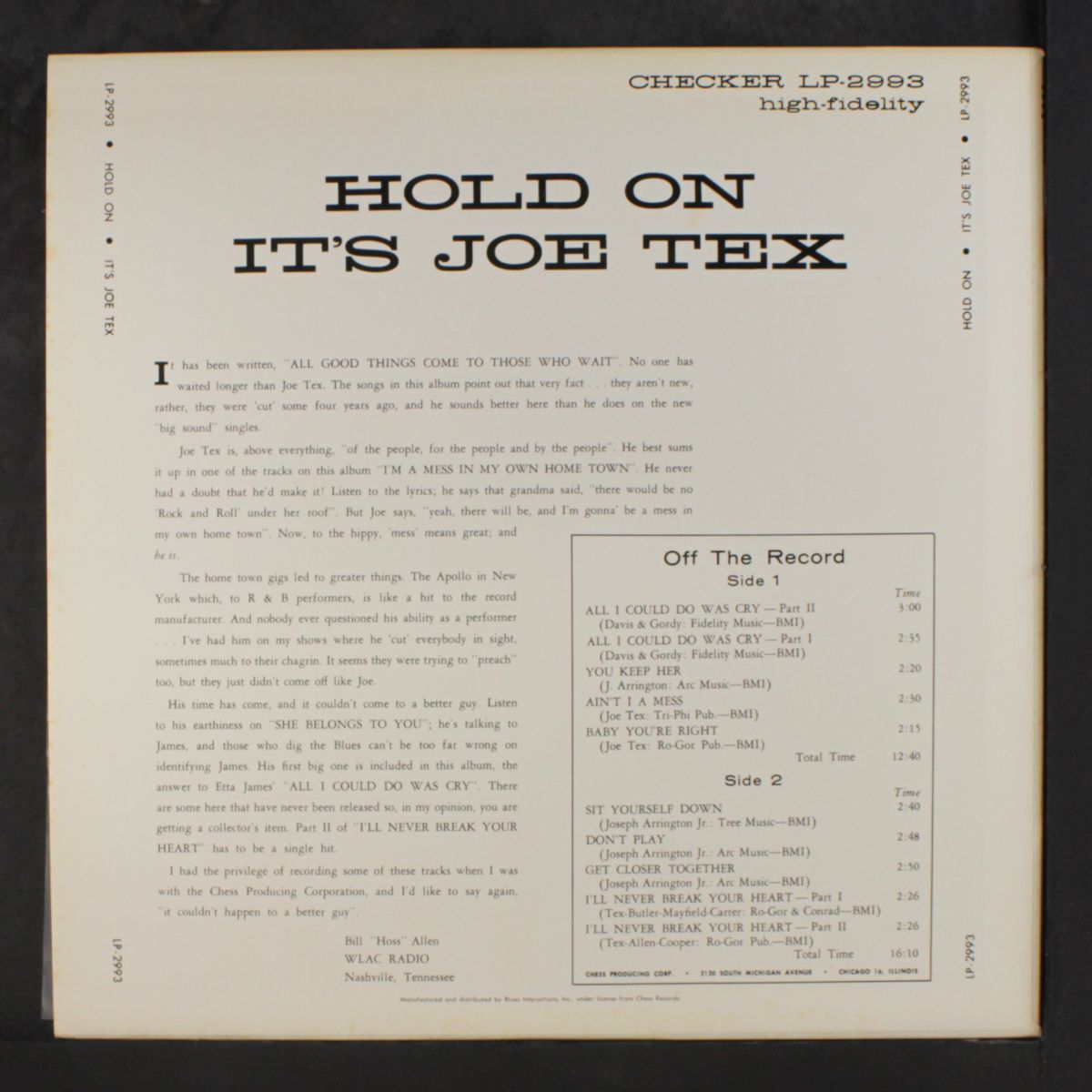 hold on! by JOE TEX