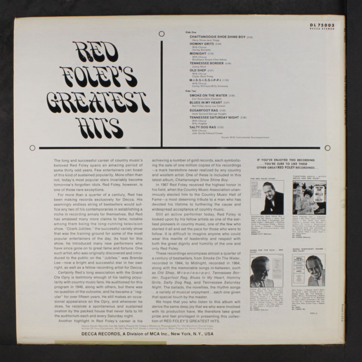 greatest hits by RED FOLEY