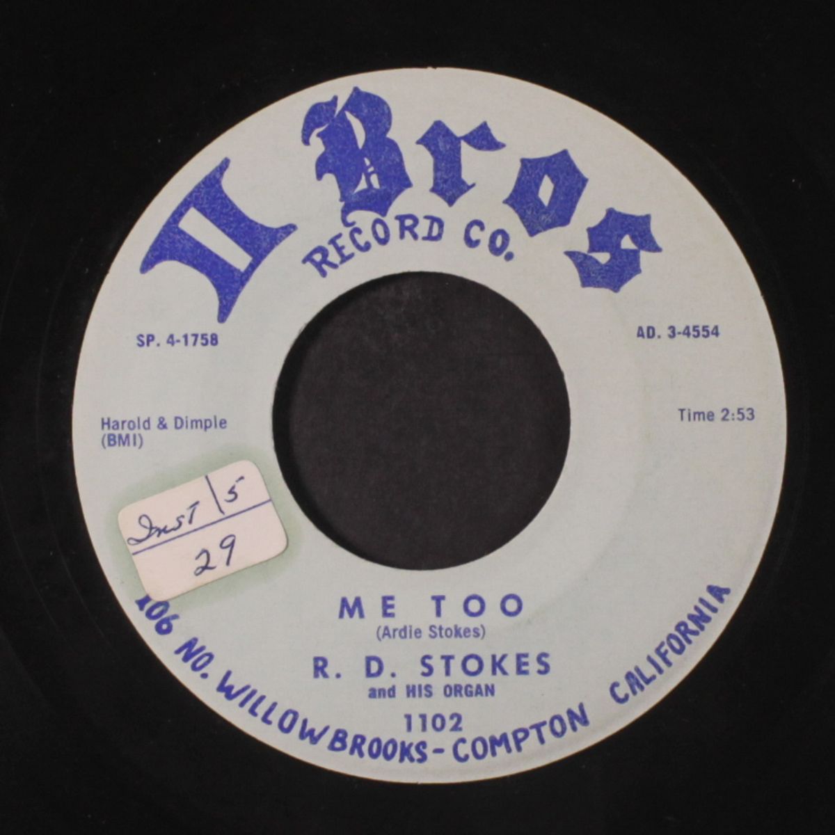 partying groove / me too by R.D. STOKES