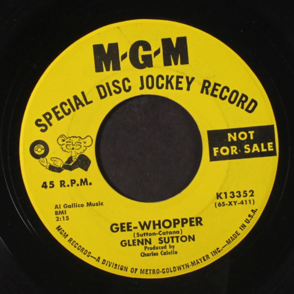 gee-whopper / i don't wanna go by GLENN SUTTON