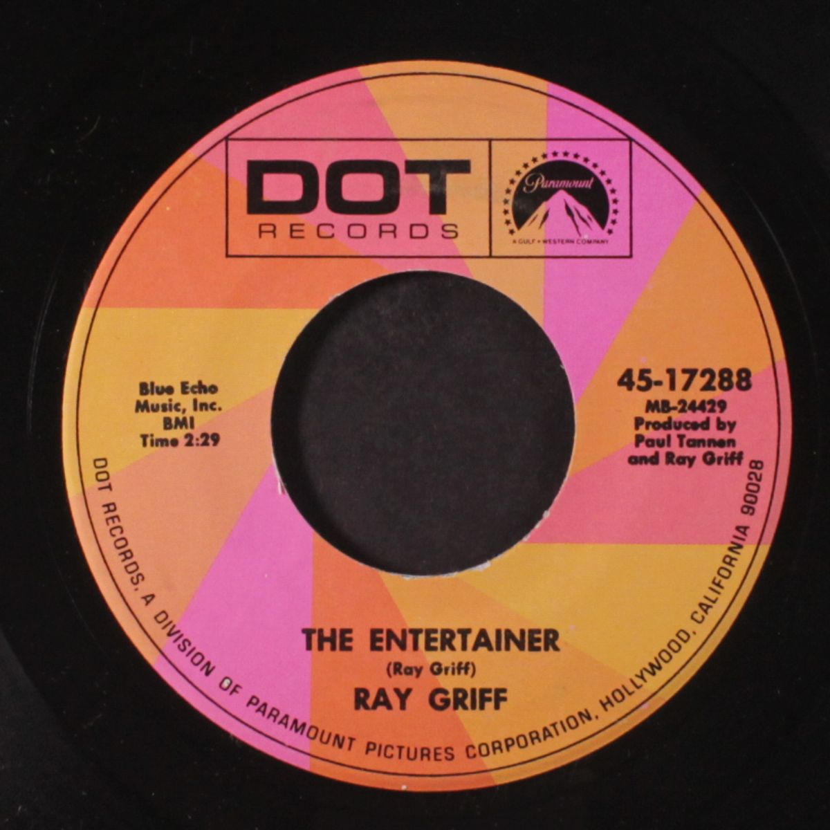 the entertainer / caution to the wind by RAY GRIFF