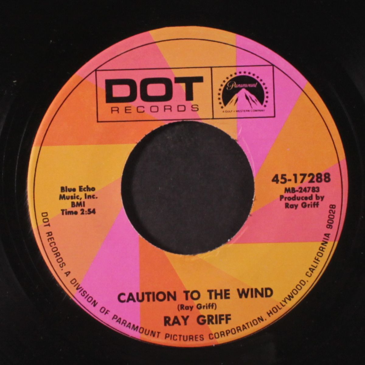 the entertainer / caution to the wind by RAY GRIFF