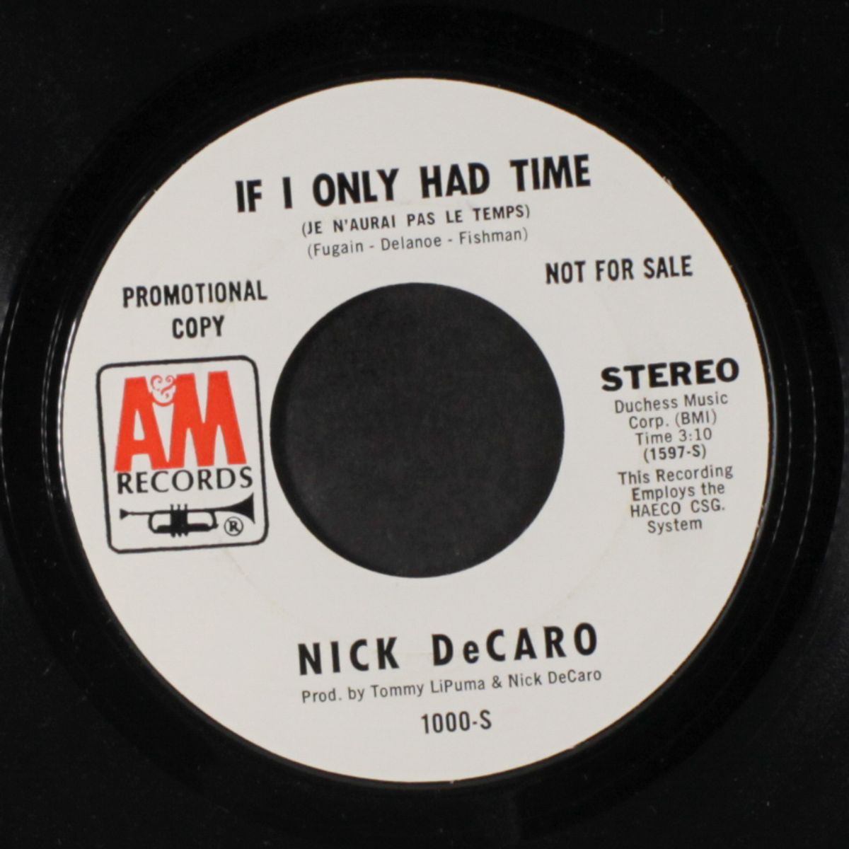 caroline, no / if i only had time by NICK DE CARO