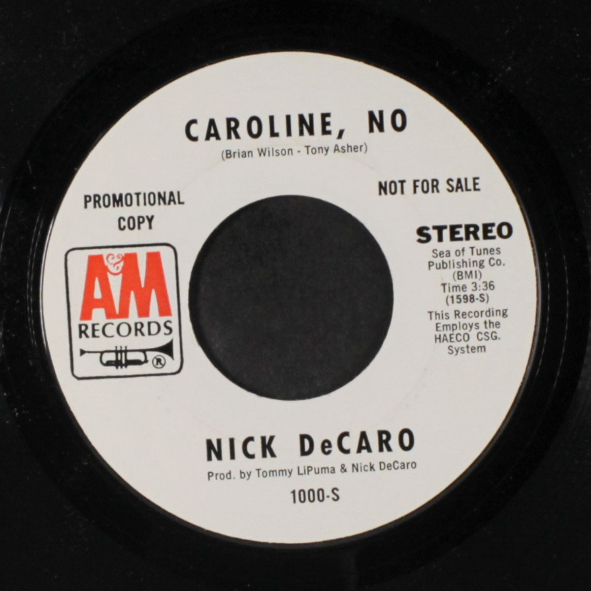 caroline, no / if i only had time by NICK DE CARO