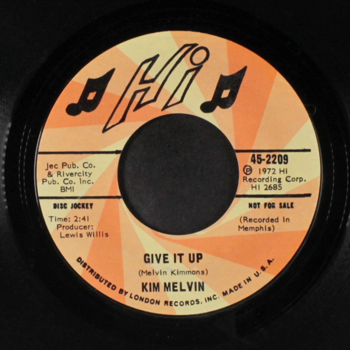 give it up / one monkey by KIM MELVIN