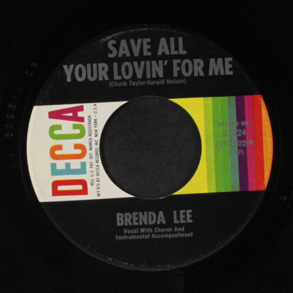 all alone am i / save all your lovin' for me by BRENDA LEE