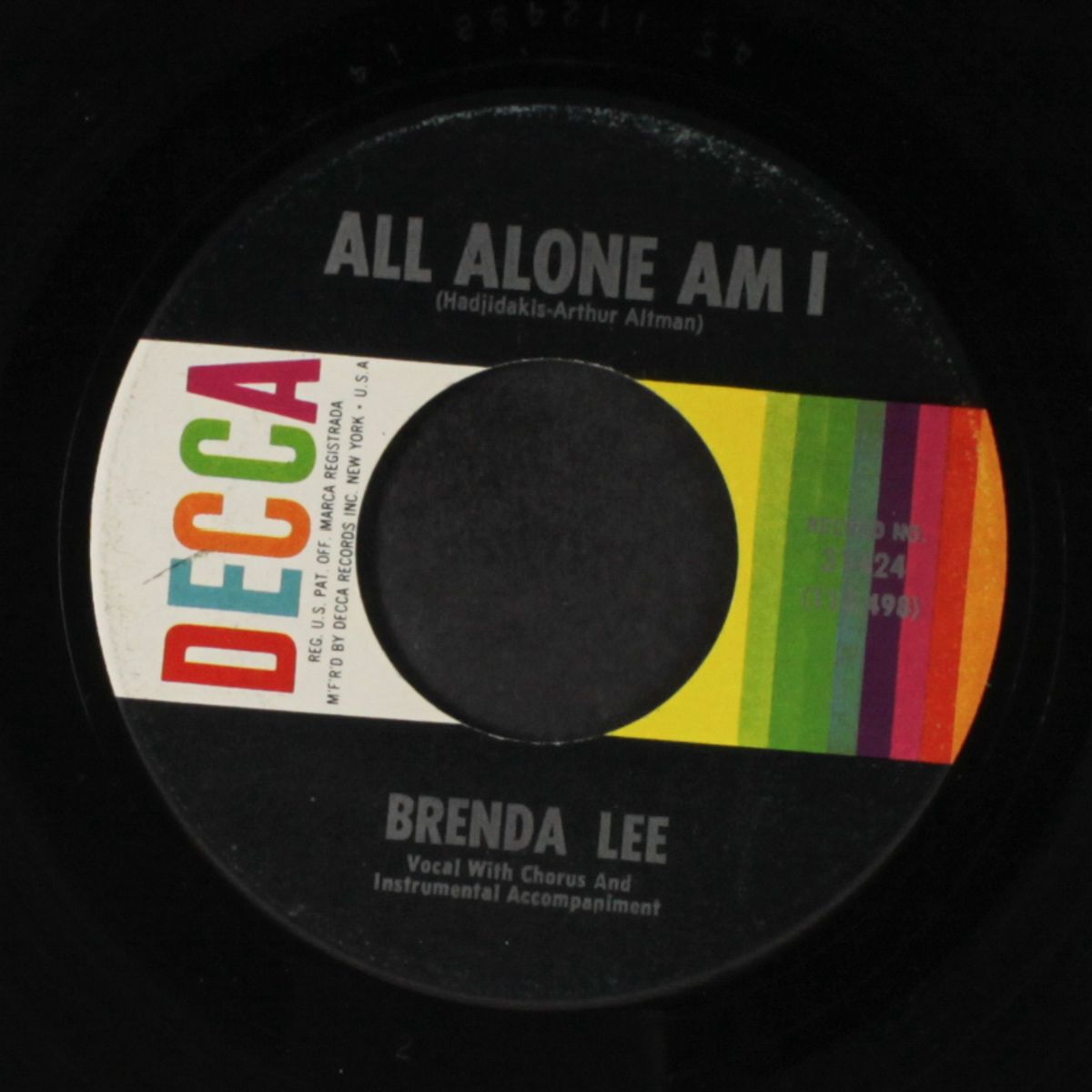 all alone am i / save all your lovin' for me by BRENDA LEE