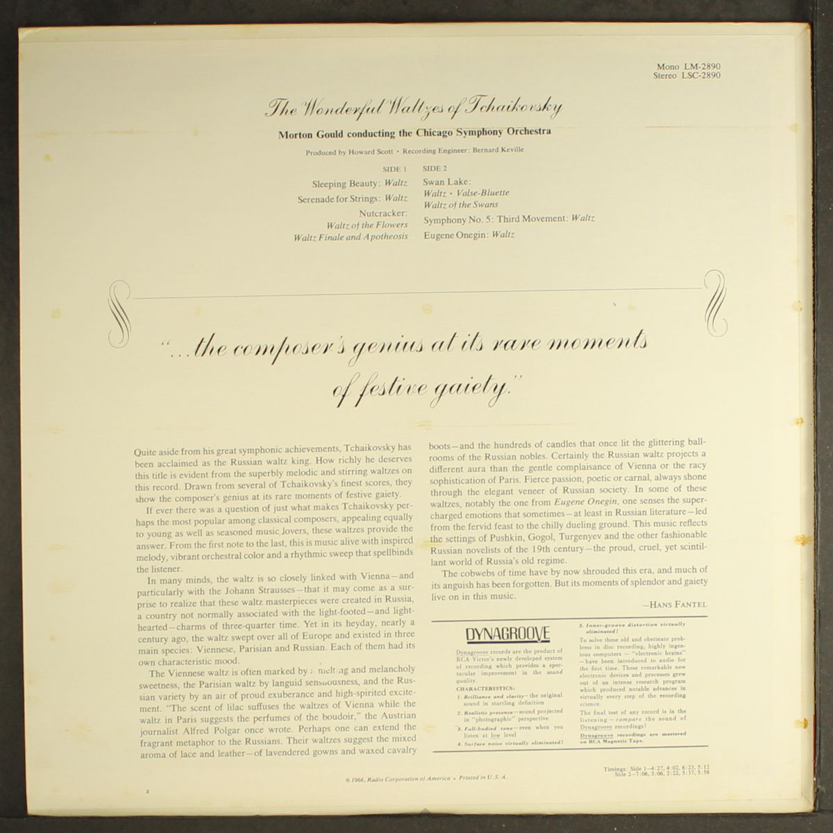 the wonderful waltzes of tchaikovsky by MORTON GOULD