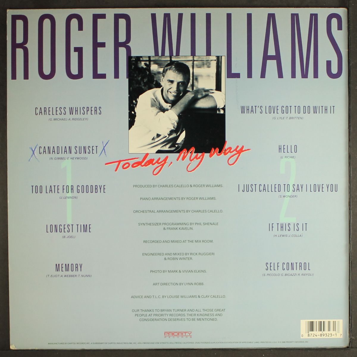 today, my way by ROGER WILLIAMS