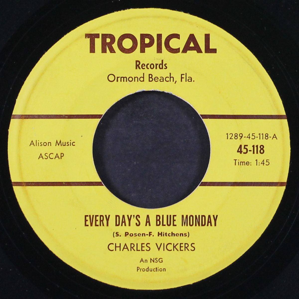 every day's a blue monday / did you have a good time, baby? by CHARLES VICKERS