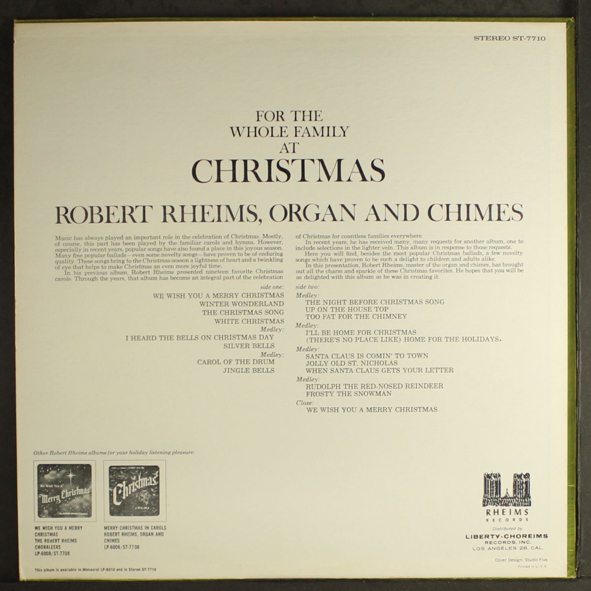 for the whole family at christmas robert rheims, organ and chimes by ROBERT RHEIMS