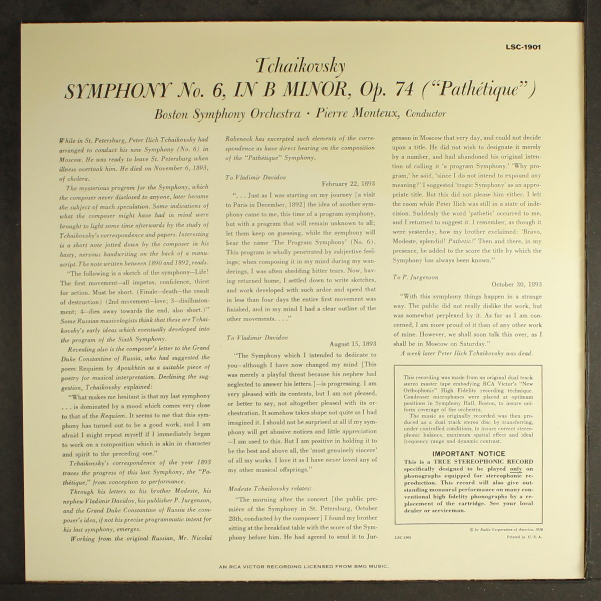 tchaikovsky: pathetique by PIERRE MONTEUX
