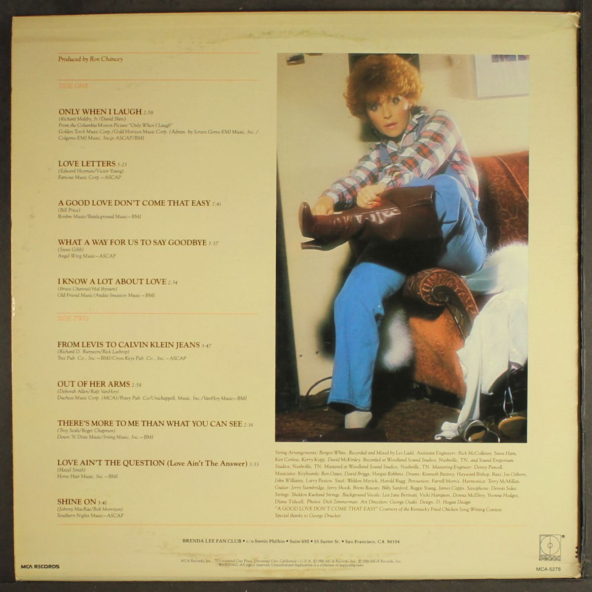 only when i laugh by BRENDA LEE