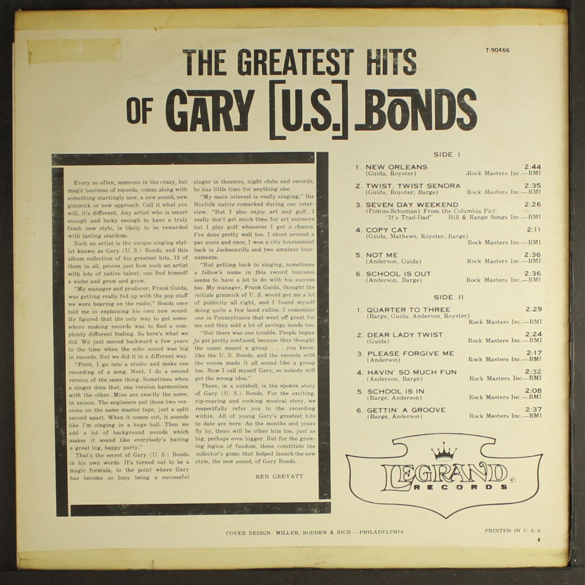greatest hits by GARY 'U.S.' BONDS