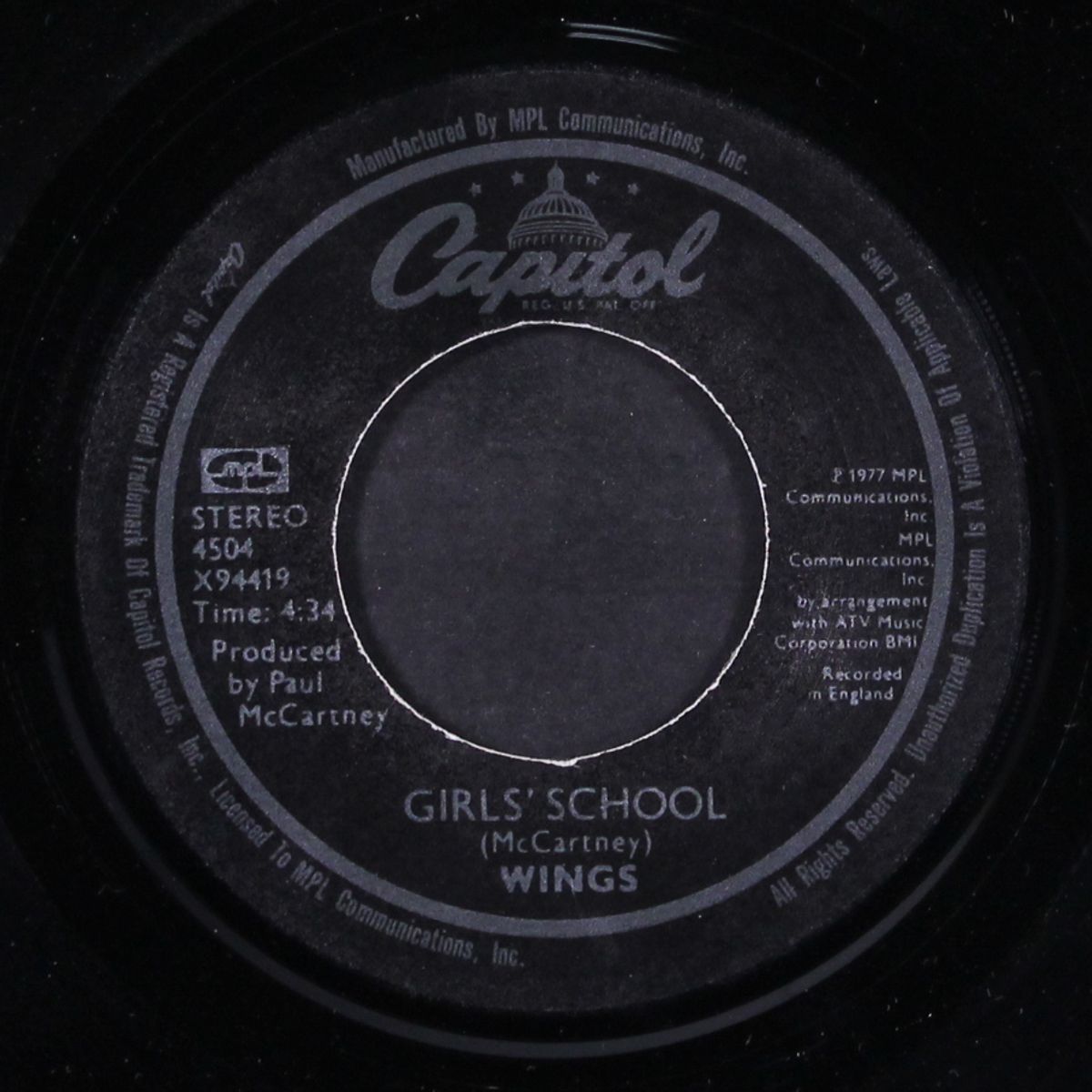 mull of kintyre / girls school by PAUL MCCARTNEY & WINGS