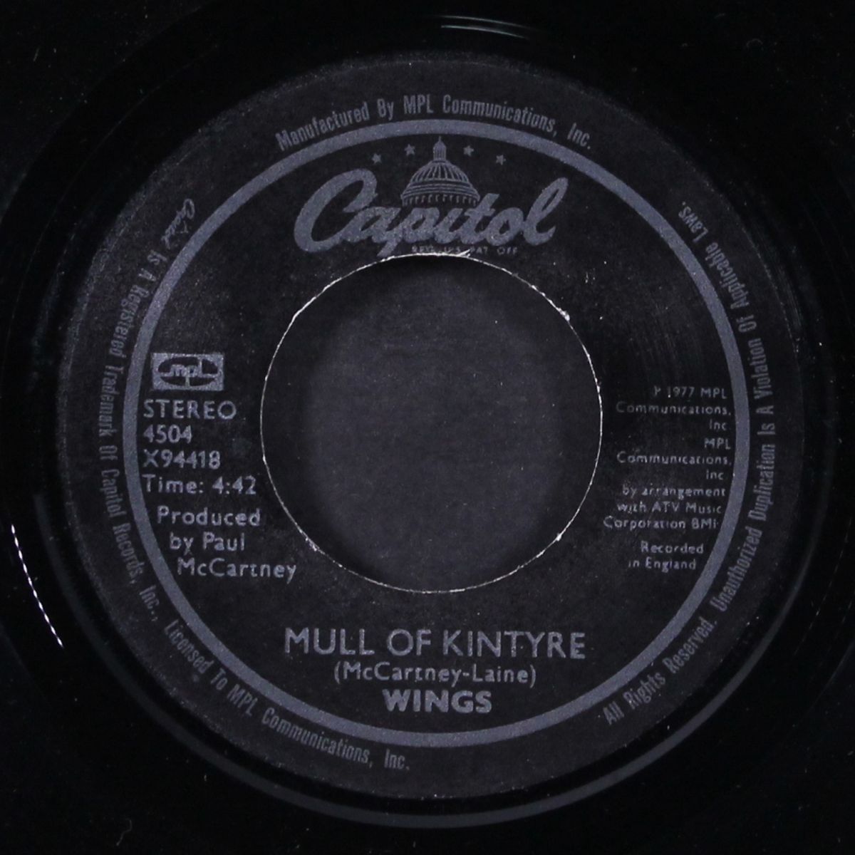 mull of kintyre / girls school by PAUL MCCARTNEY & WINGS