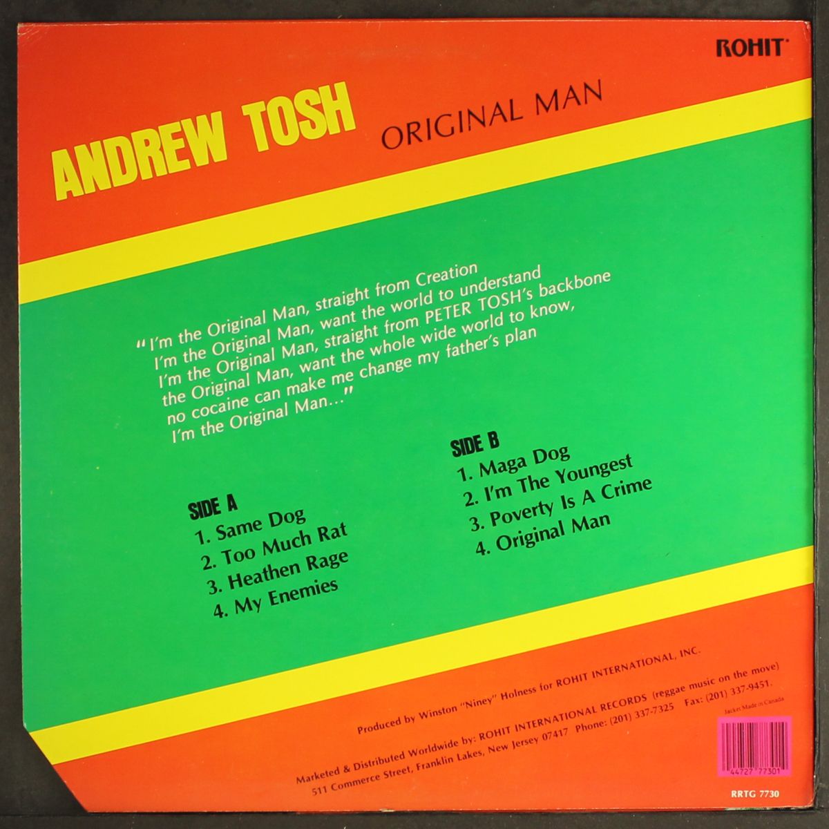 original man by ANDREW TOSH