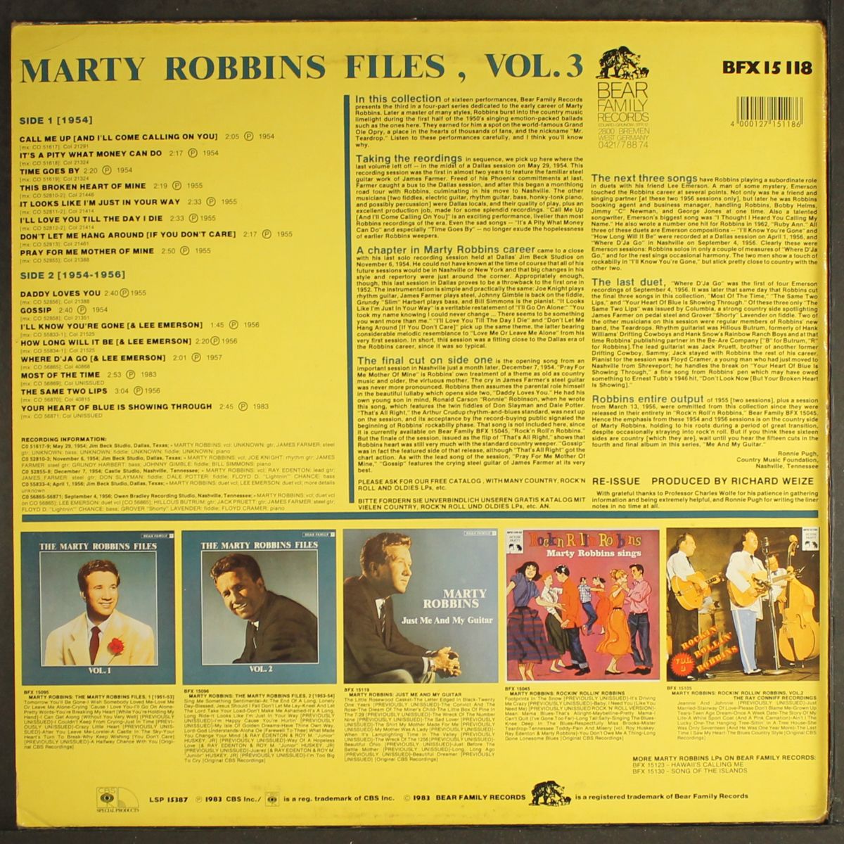 files, vol. 3 by MARTY ROBBINS