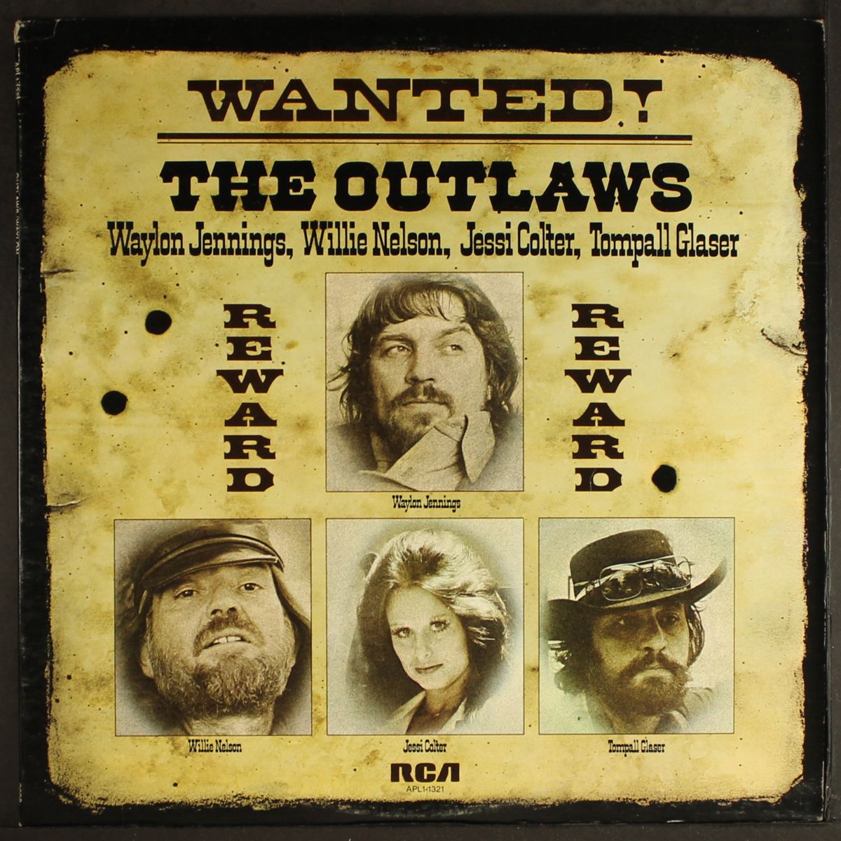 the outlaws by WAYLON JENNINGS, WILLIE NELSON, JESSI COLTER, TOMPALL GLASER
