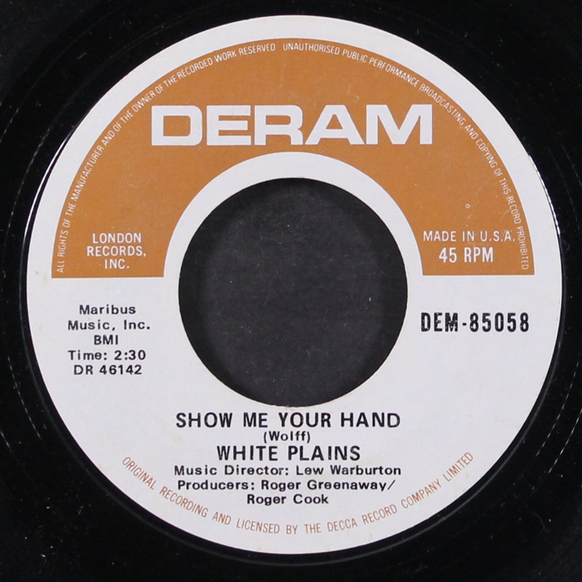 my baby loves lovin' / show me your hand by WHITE PLAINS