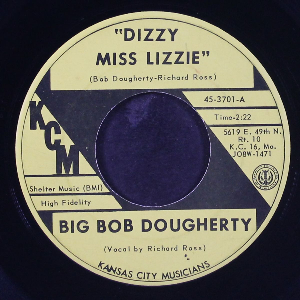 rock rock / dizzy miss lizzie by BIG BOB DOUGHERTY