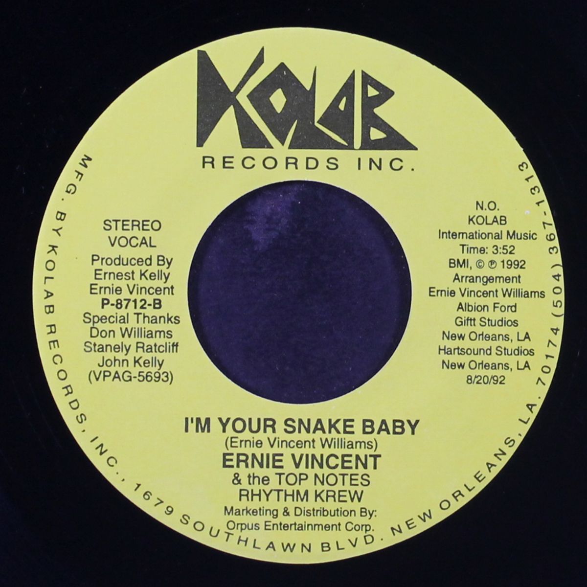 christmas blues / i'm your snake baby by ERNIE VINCENT & TOP NOTES