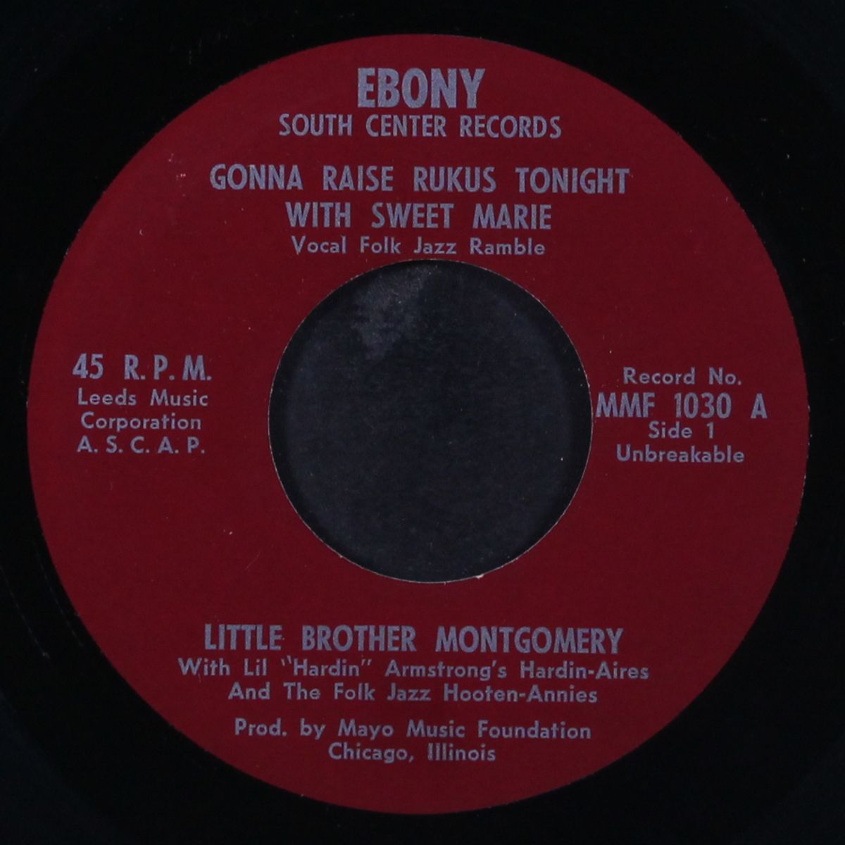gonna raise rukus tonight with sweet marie / in the evening when the sun goes down by LITTLE BROTHER MONTGOMERY
