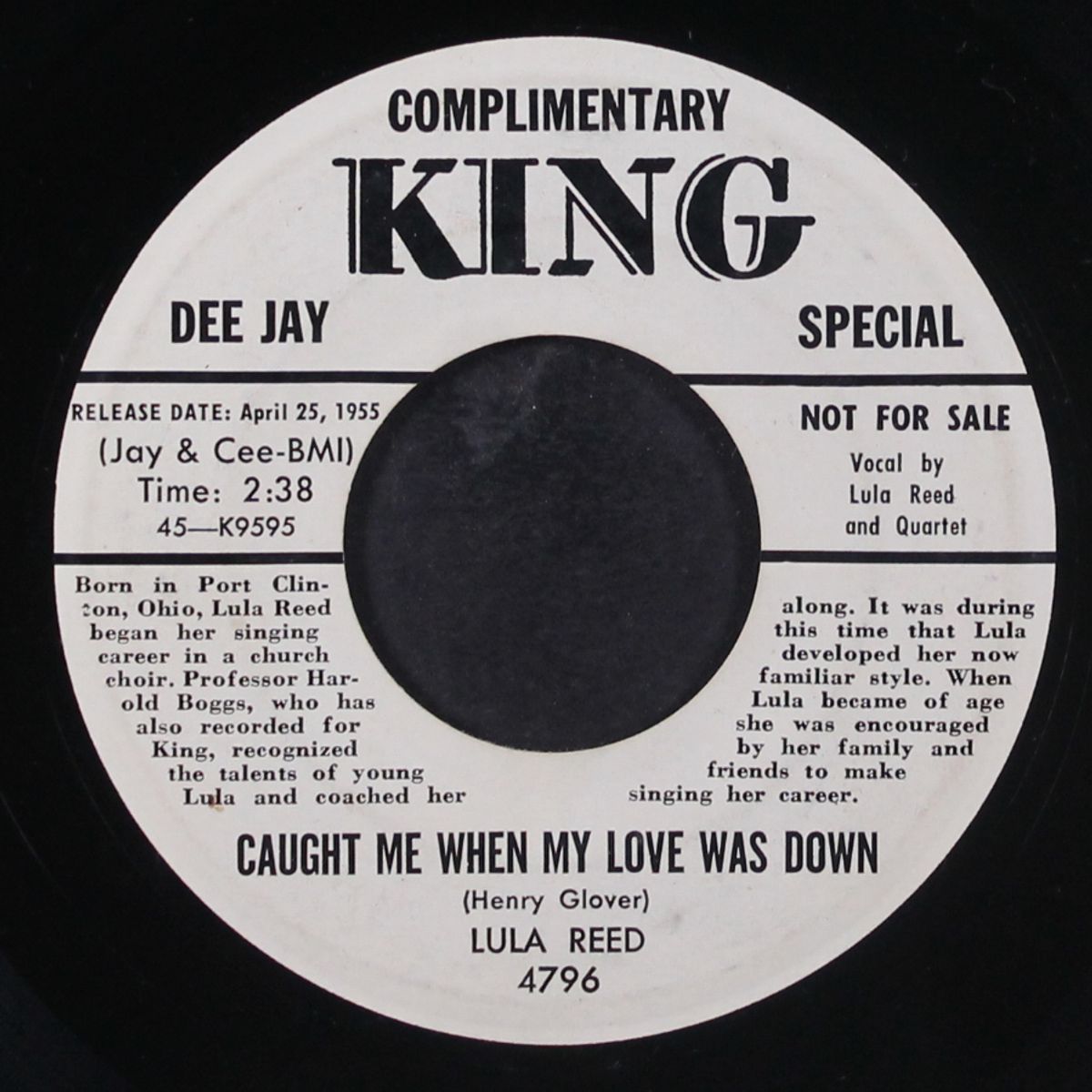 caught me when my love was down / without love by LULA REED