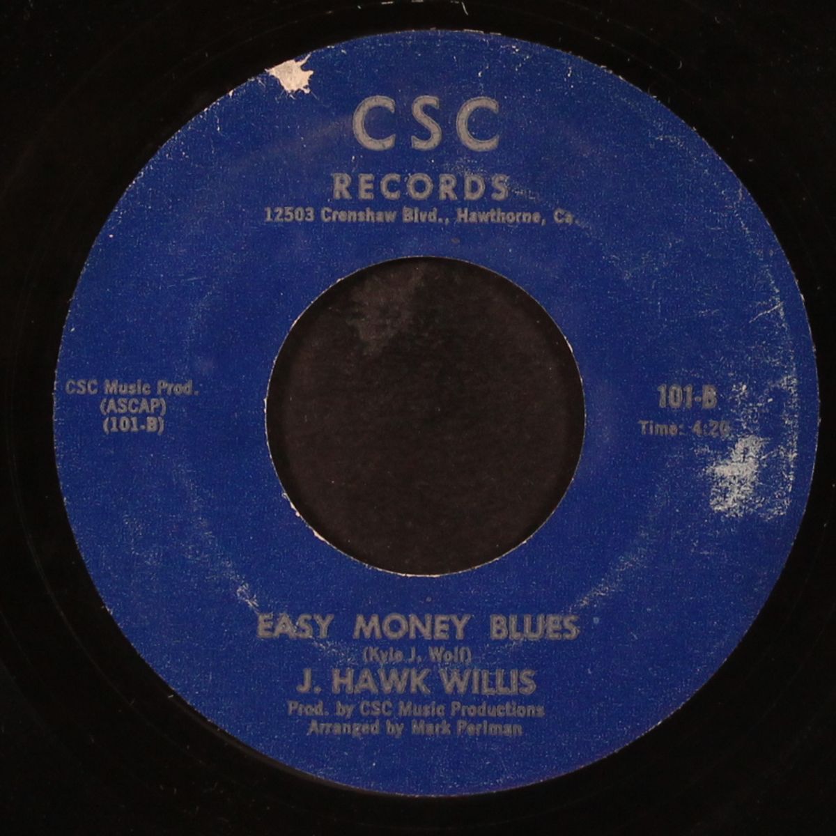 rocking ghost / easy money blues by J. HAWK WILLIS