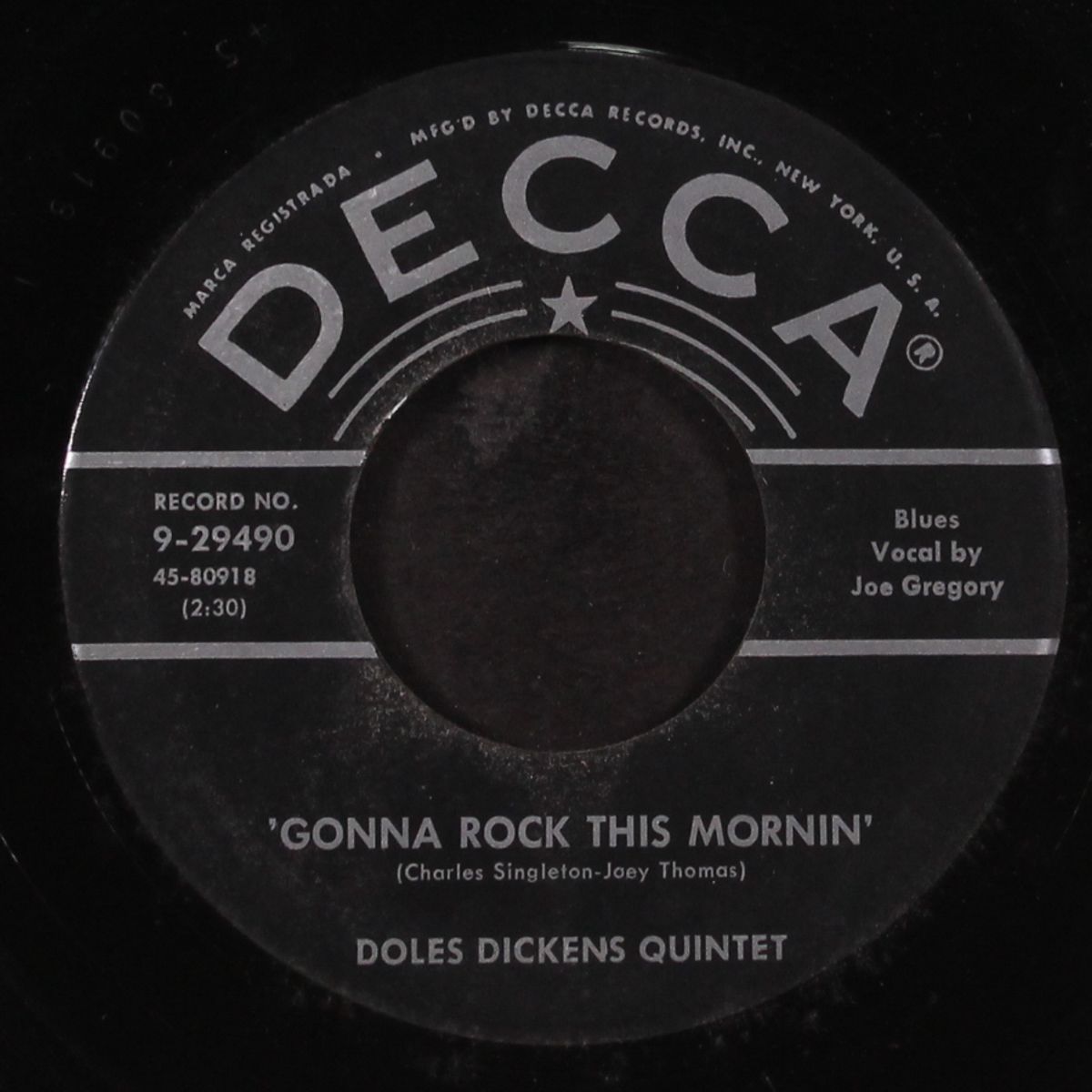 gonna rock this mornin' / woogie by DOLES DICKENS