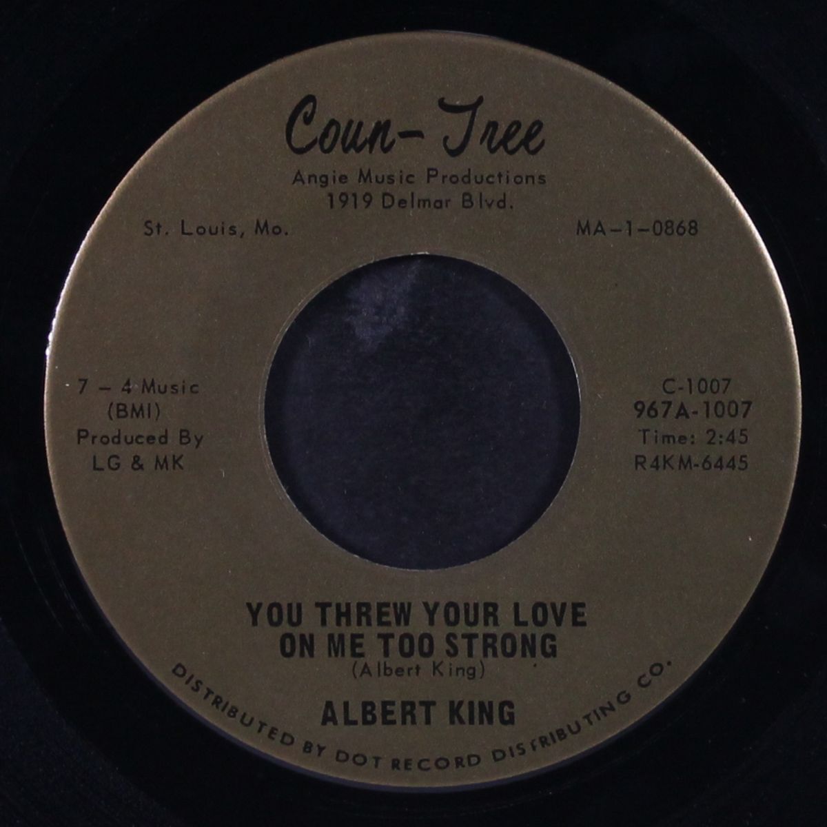 lonesome / you threw your love on me too strong by ALBERT KING