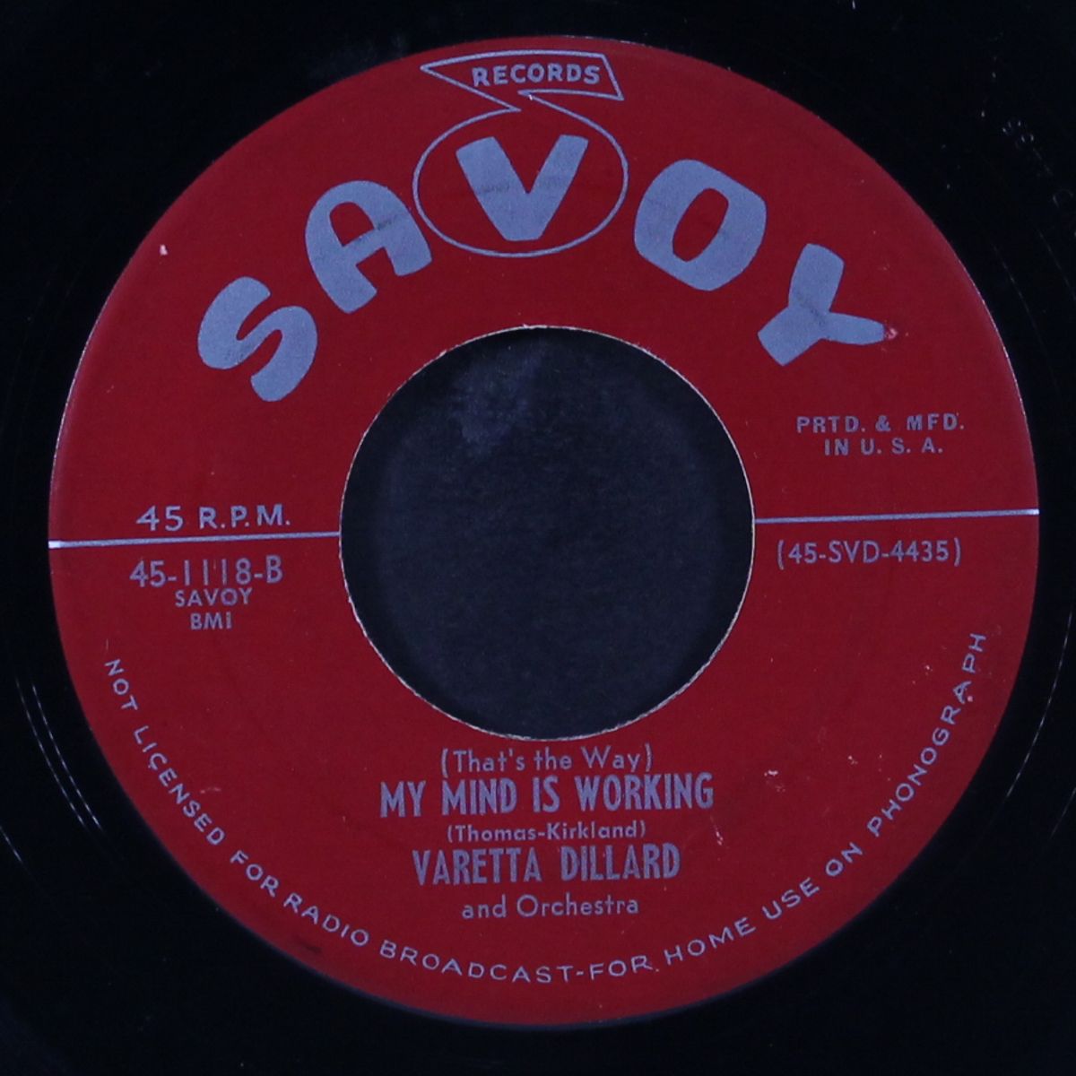 i ain't gonna' tell / my mind is working by VARETTA DILLARD