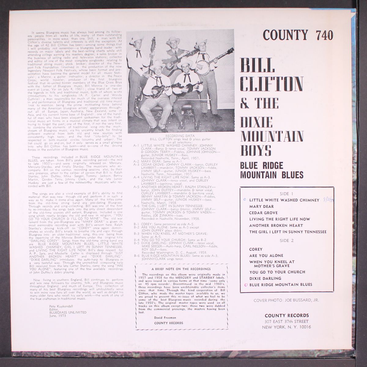 blue ridge mountain blues by BILL CLIFTON