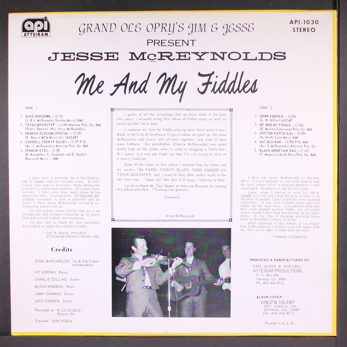 me and my fiddles by JESSE MCREYNOLDS