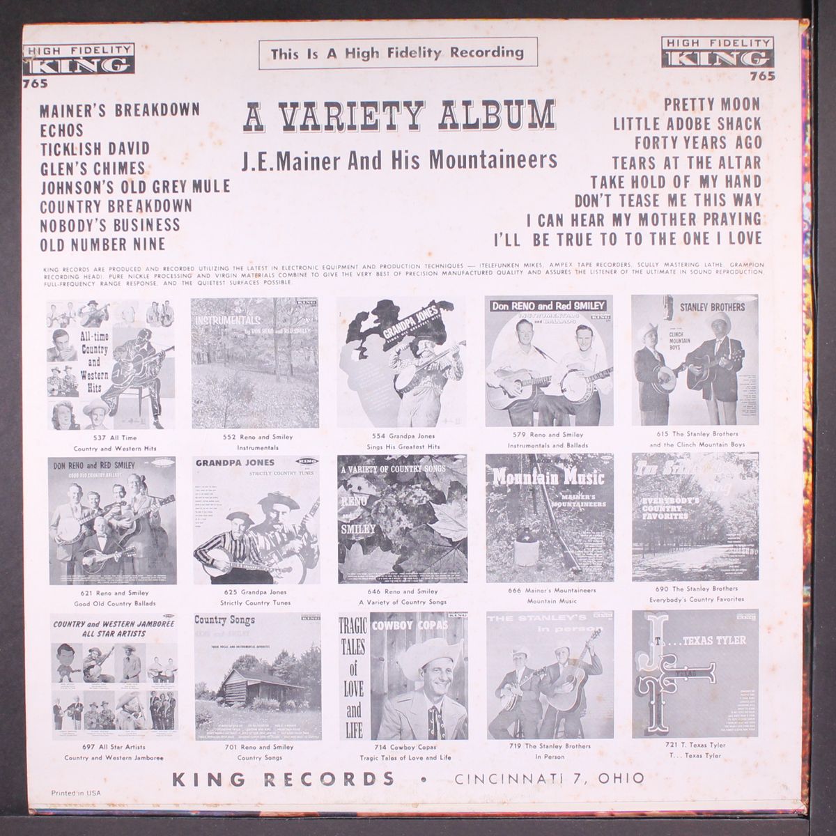 a variety album by J.E. MAINER