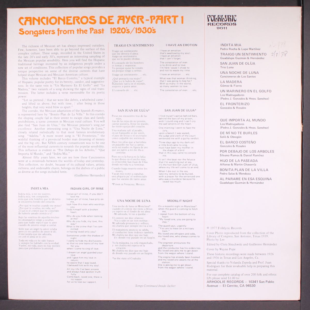 cancioneros de ayer, part 1 by VARIOUS