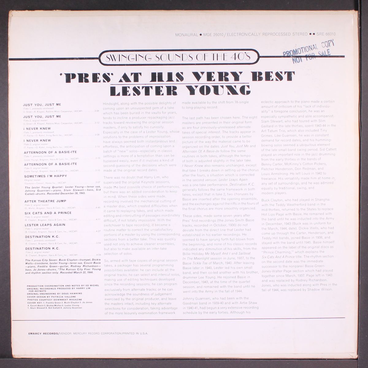 pres at his very best by LESTER YOUNG