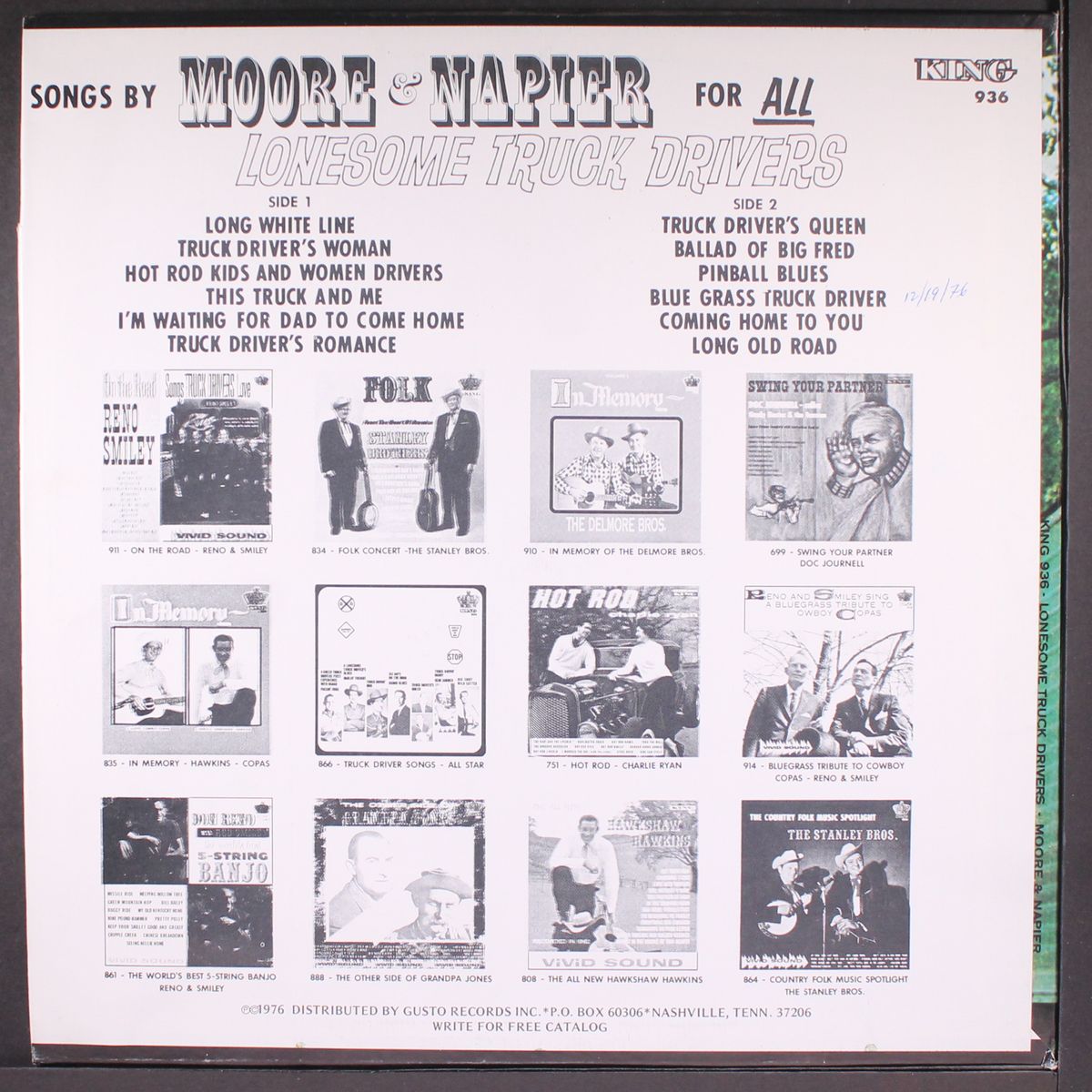 songs for all lonesome truck drivers by MOORE & NAPIER