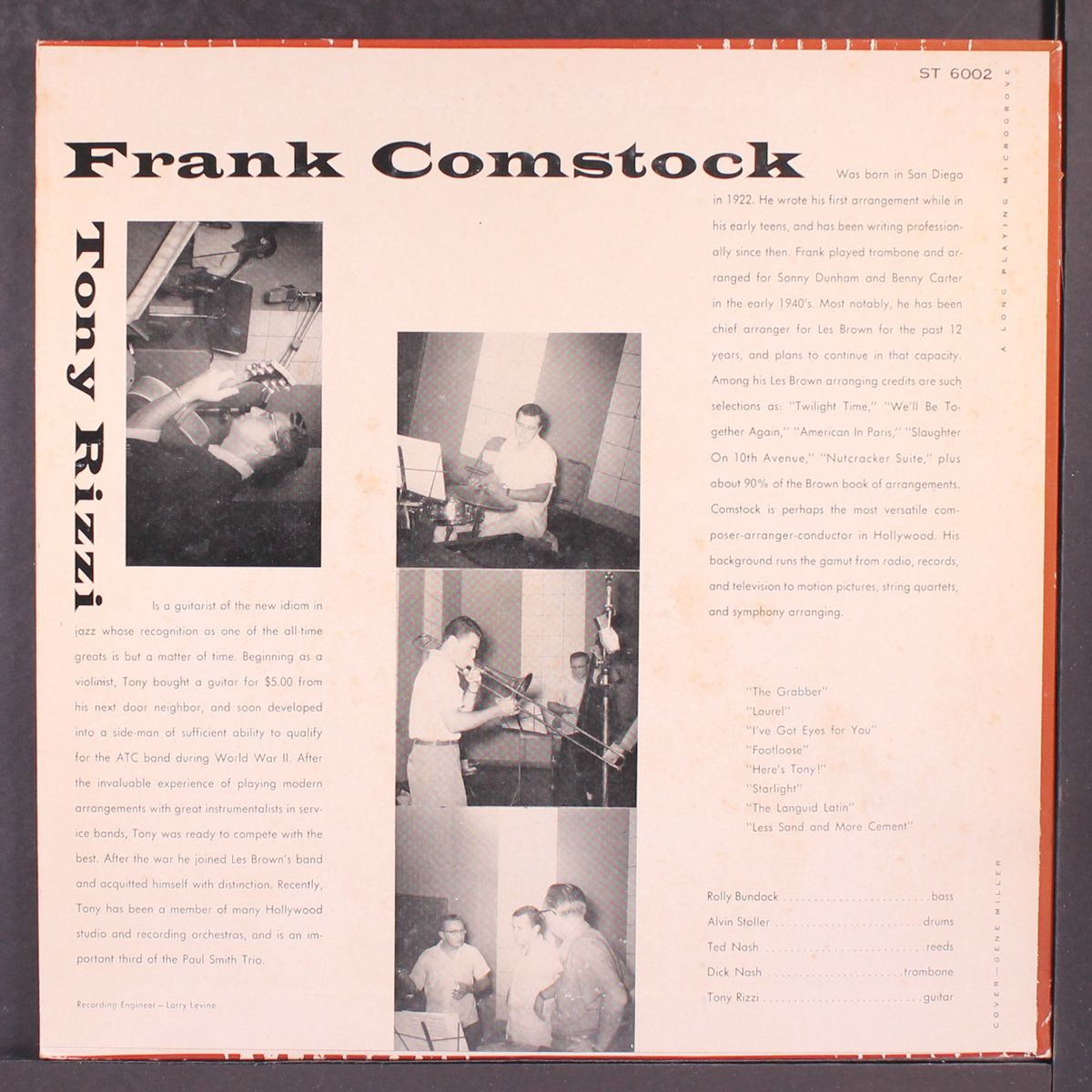 plays frank comstock by TONY RIZZI