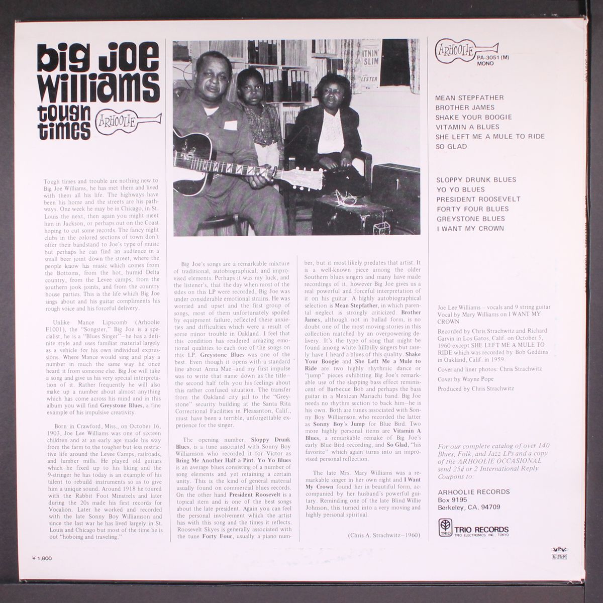 tough times by BIG JOE WILLIAMS