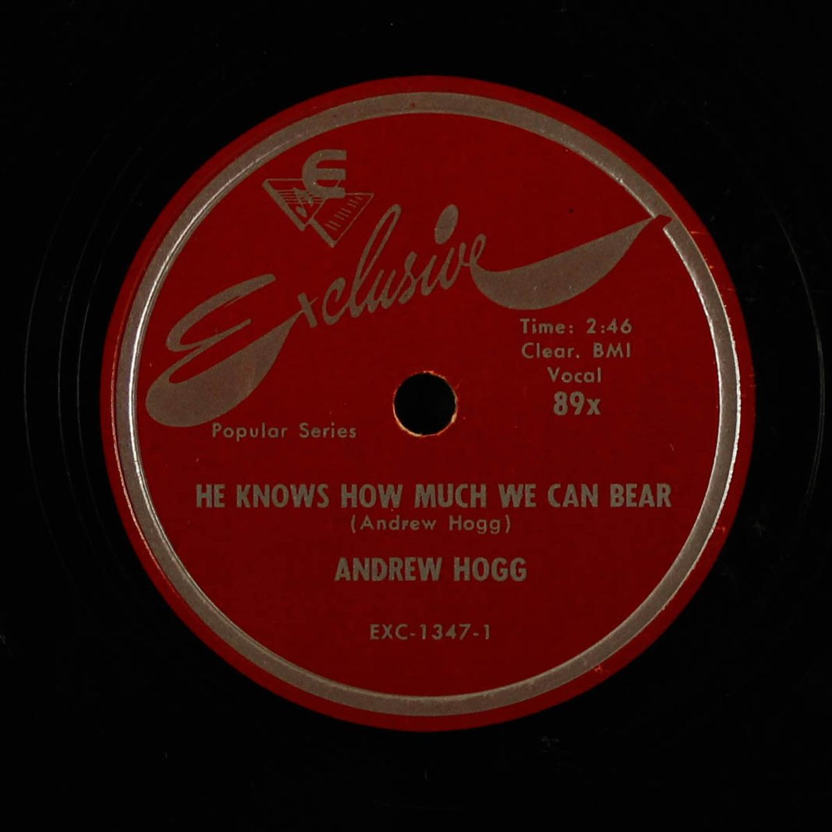 he knows how much we can bear / i don't want nobody's bloodstain on my hands by ANDREW HOGG