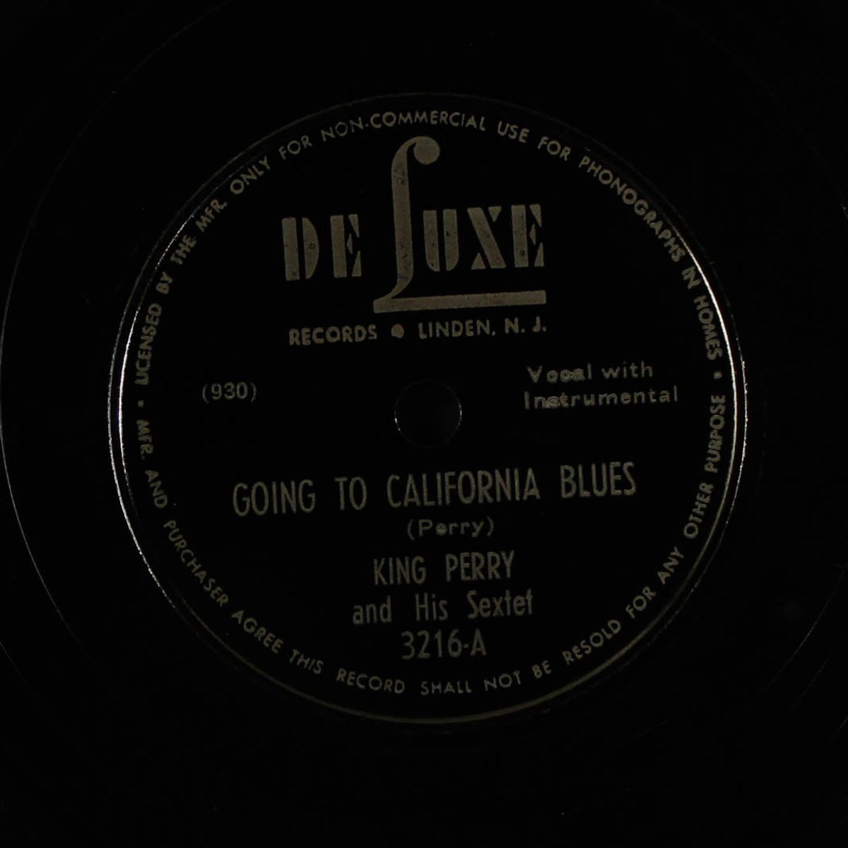 sarah / going to california blues by KING PERRY