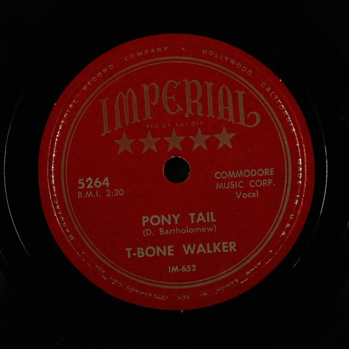 pony tail / when the sun goes down by T-BONE WALKER