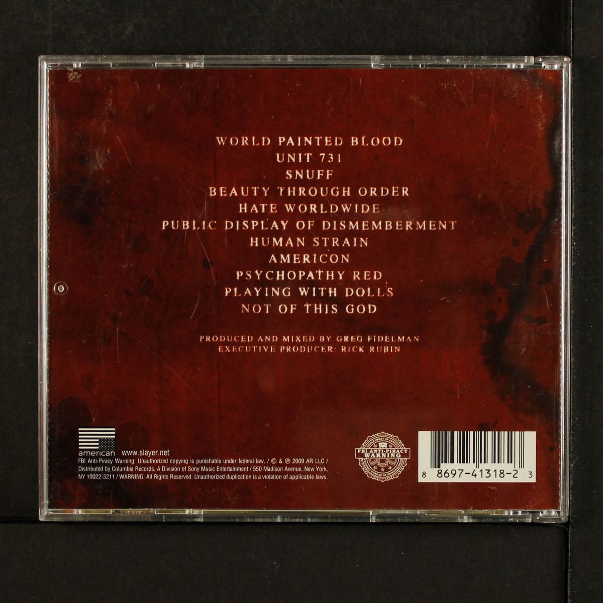 world painted blood by SLAYER
