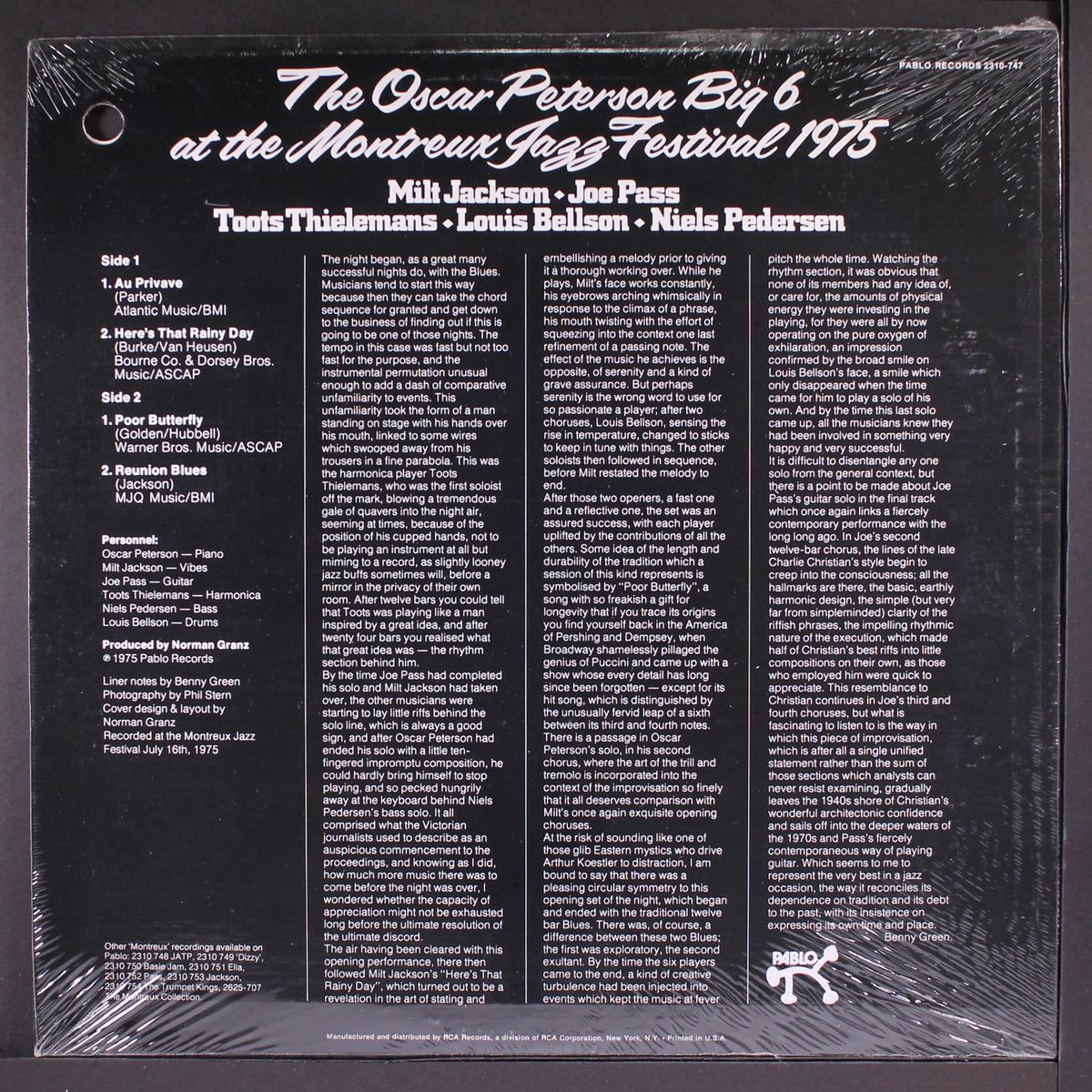 big 6 at the montreux jazz festival 1975 by OSCAR PETERSON