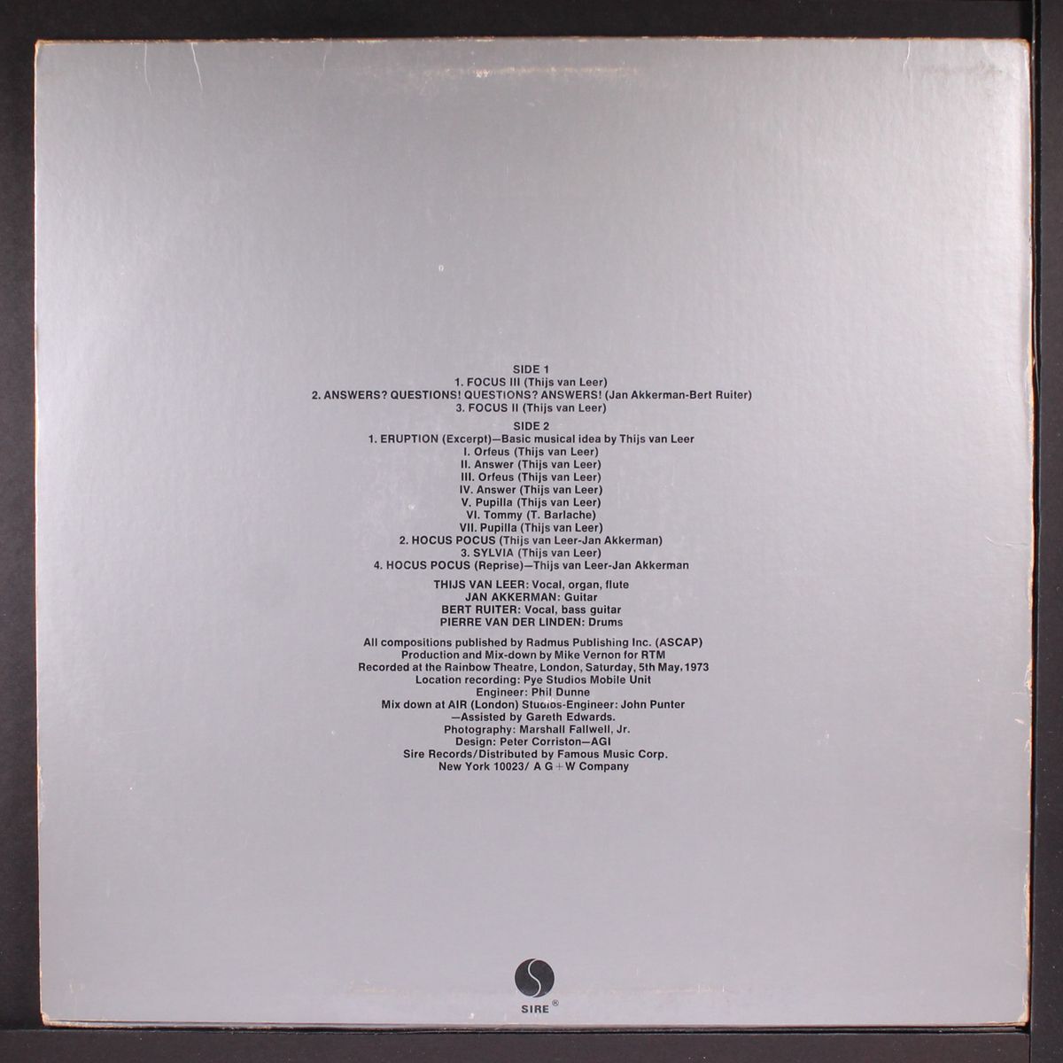live at the rainbow by FOCUS